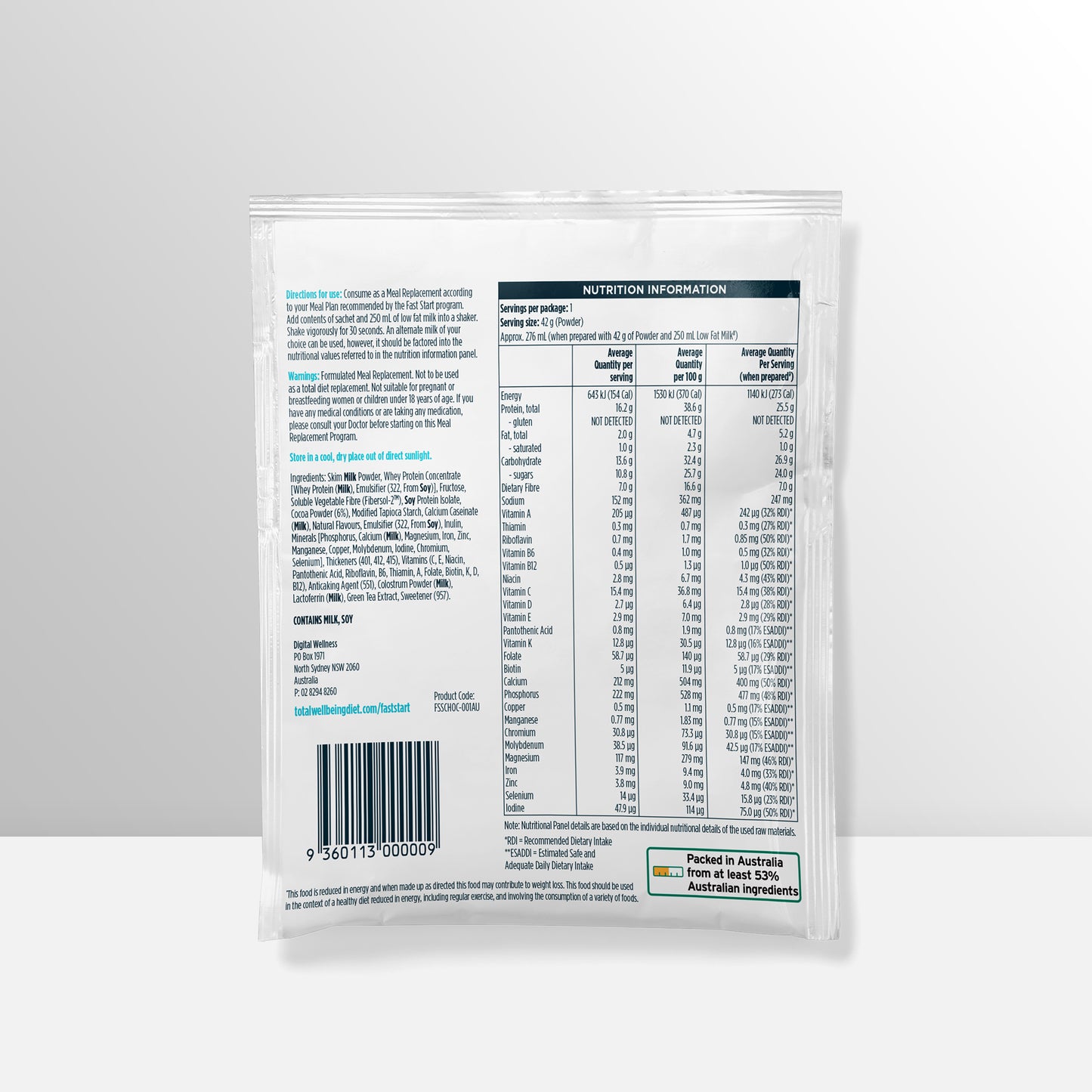 Fast Start 3 Week Starter Pack (42 sachets mix)