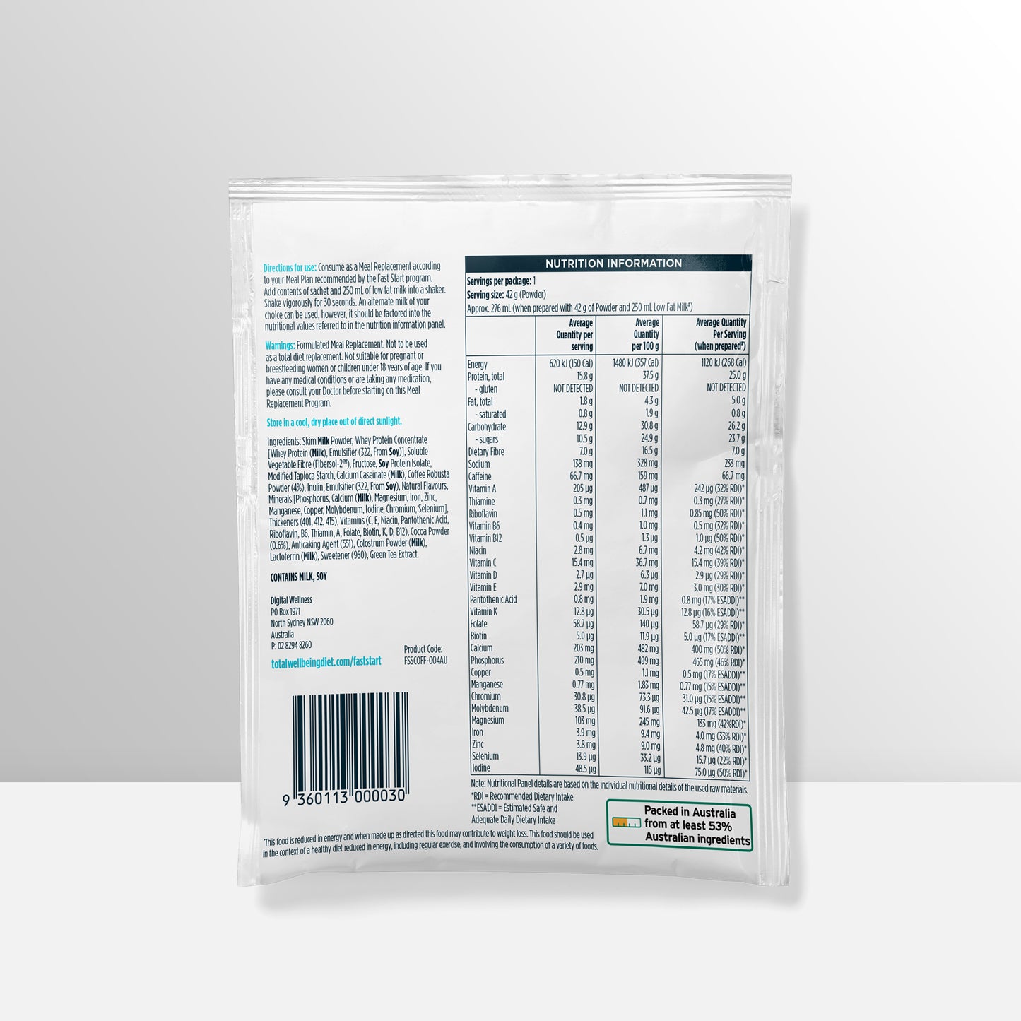 Fast Start Coffee Shakes (14 sachets)
