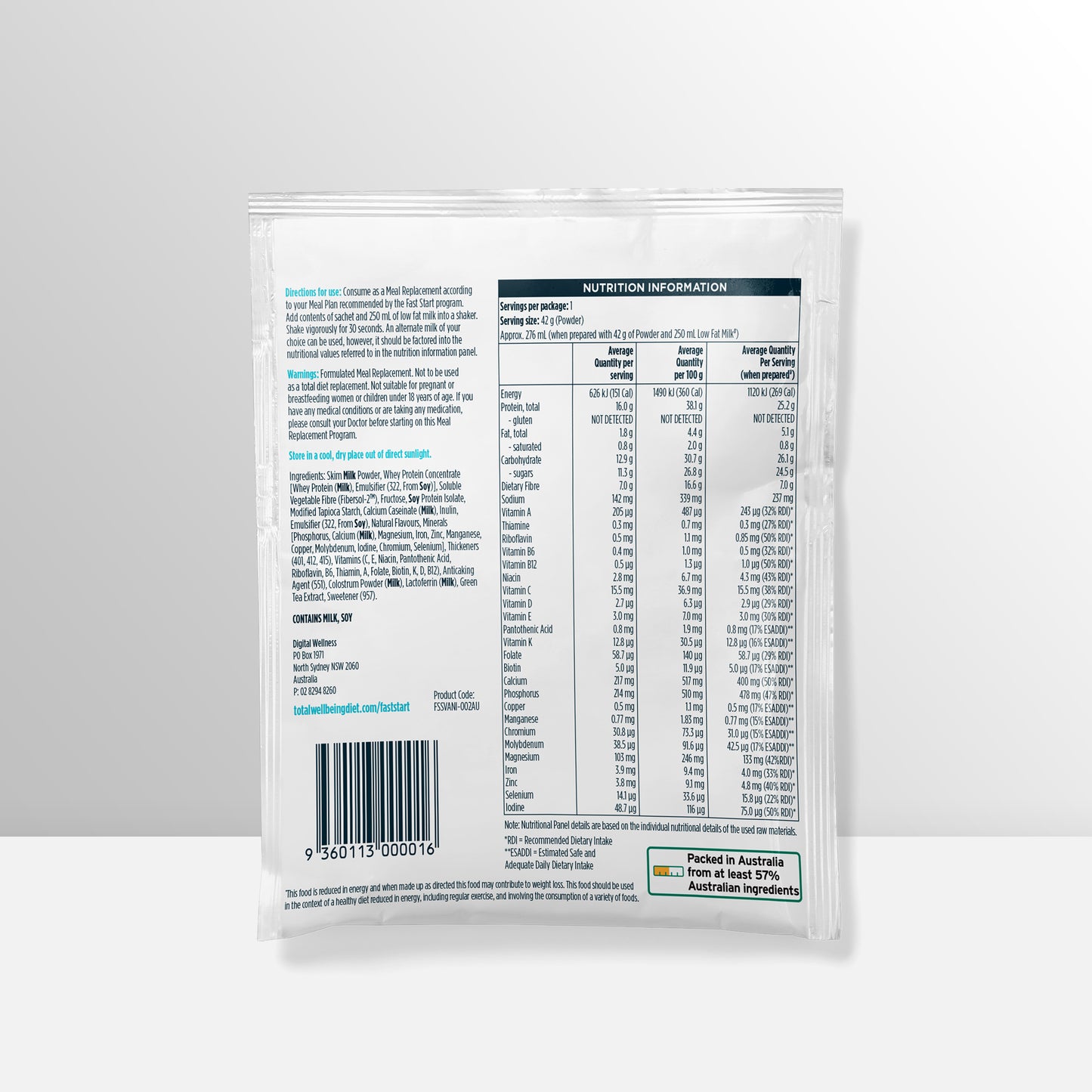 Fast Start 3 Week Starter Pack (42 sachets mix)