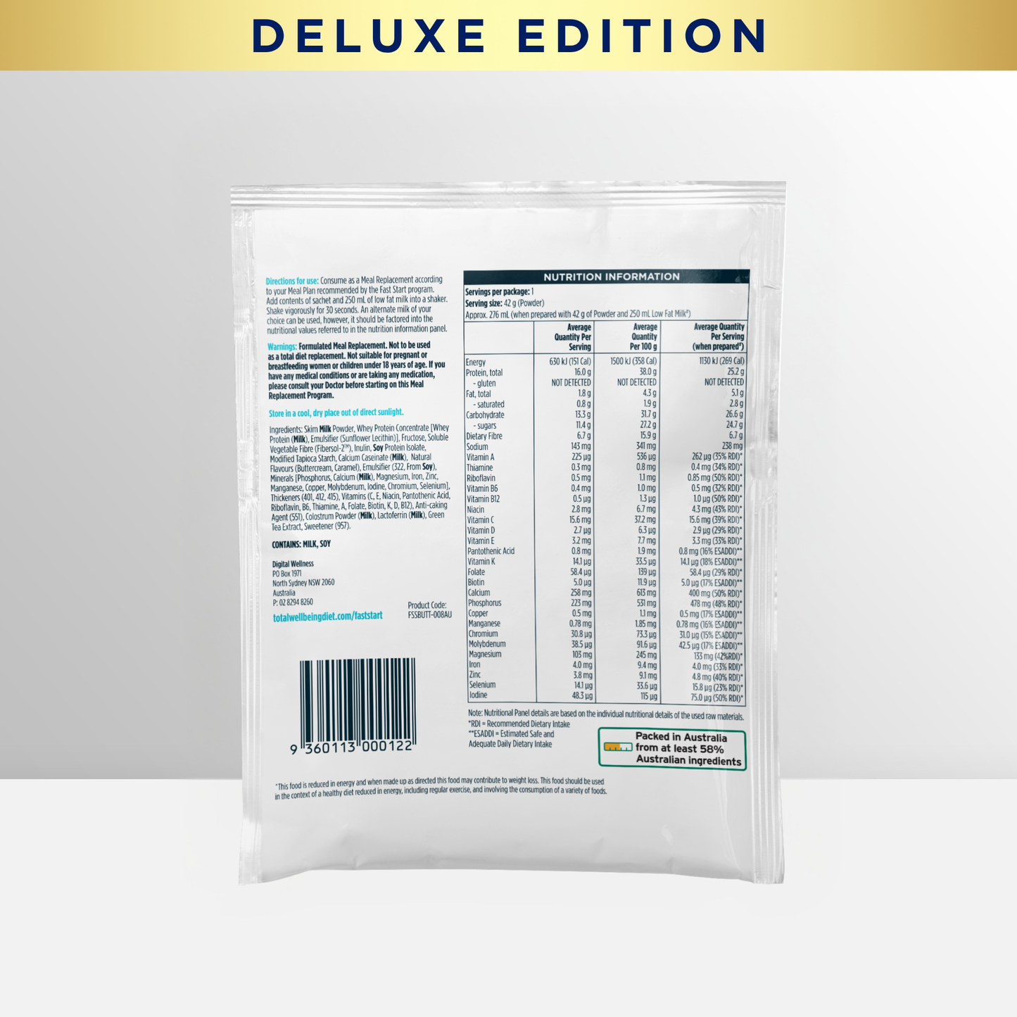 Fast Start 3 Week Starter Pack - Deluxe Edition (42 sachets mix)