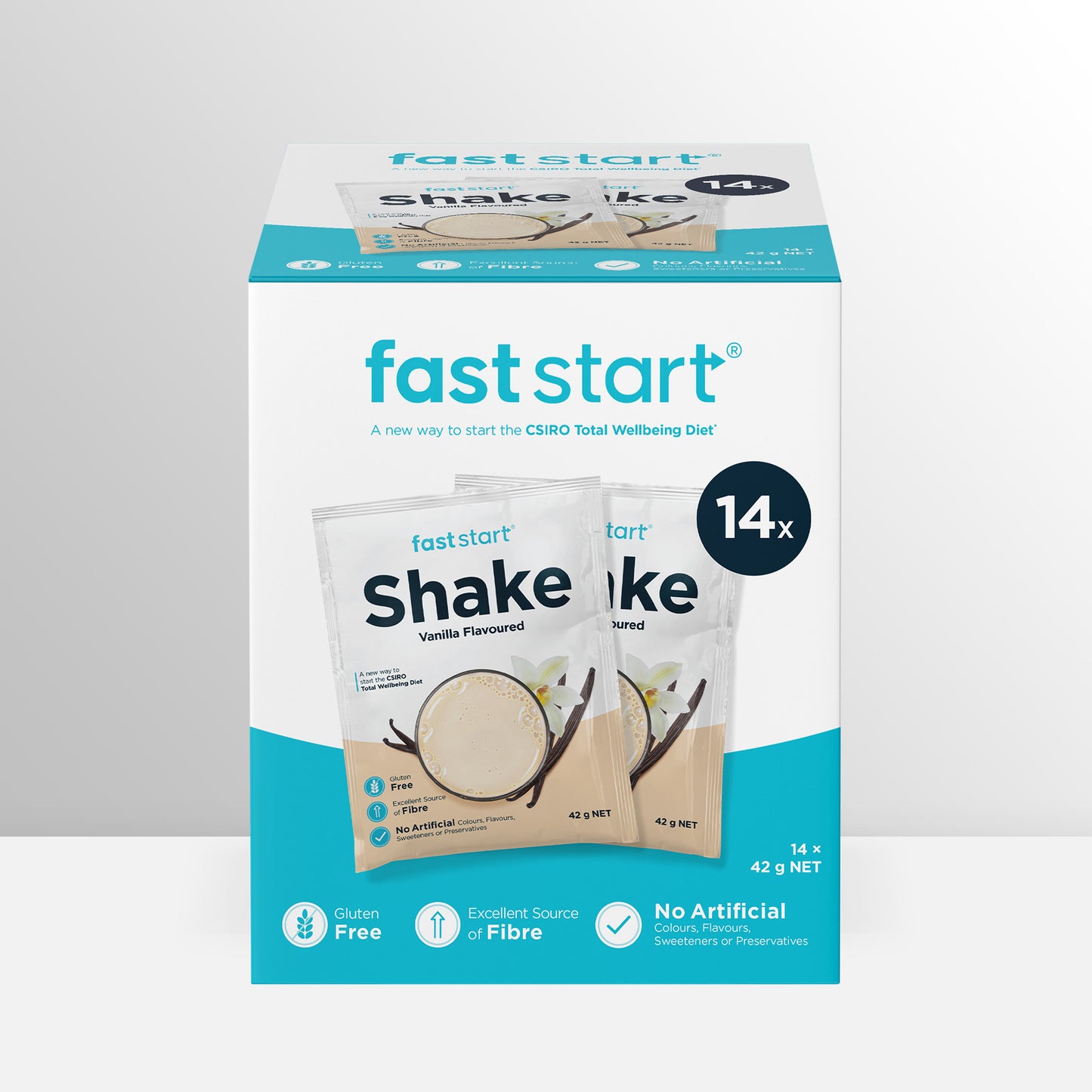 Fast Start Vanilla Shakes (14 sachets)